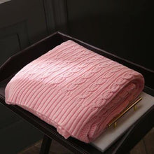 Load image into Gallery viewer, INSPIRA LIFESTYLES - Cable Stitch Knit Throw - ACCENT THROW, BED THROW, BLANKET, DECORATIVE THROW, KNIT BLANKET, KNIT THROW, KNITTED BLANKET, SOFTGOODS, THROW, THROW BLANKET, TRAVEL BLANKET, YARN THROW