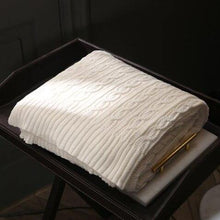 Load image into Gallery viewer, INSPIRA LIFESTYLES - Cable Stitch Knit Throw - ACCENT THROW, BED THROW, BLANKET, DECORATIVE THROW, KNIT BLANKET, KNIT THROW, KNITTED BLANKET, SOFTGOODS, THROW, THROW BLANKET, TRAVEL BLANKET, YARN THROW