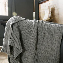 Load image into Gallery viewer, INSPIRA LIFESTYLES - Cable Stitch Knit Throw - ACCENT THROW, BED THROW, BLANKET, DECORATIVE THROW, KNIT BLANKET, KNIT THROW, KNITTED BLANKET, SOFTGOODS, THROW, THROW BLANKET, TRAVEL BLANKET, YARN THROW