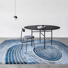 Load image into Gallery viewer, INSPIRA LIFESTYLES - Blue Stippled Ripples Area Rug - ACCENT RUG, AREA RUG, BEDROOM CARPET, DINING ROOM CARPET, FLOOR MAT, HOTEL CARPET, LIVING ROOM CARPET, MODERN RUG, PILE CARPET, POLYESTER RUG, RUG, RUGS, WOVEN RUG