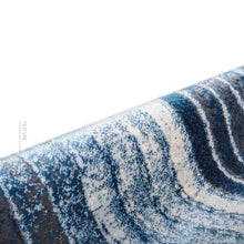 Load image into Gallery viewer, INSPIRA LIFESTYLES - Blue Stippled Ripples Area Rug - ACCENT RUG, AREA RUG, BEDROOM CARPET, DINING ROOM CARPET, FLOOR MAT, HOTEL CARPET, LIVING ROOM CARPET, MODERN RUG, PILE CARPET, POLYESTER RUG, RUG, RUGS, WOVEN RUG