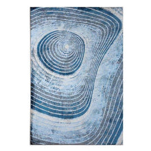 Load image into Gallery viewer, INSPIRA LIFESTYLES - Blue Stippled Ripples Area Rug - ACCENT RUG, AREA RUG, BEDROOM CARPET, DINING ROOM CARPET, FLOOR MAT, HOTEL CARPET, LIVING ROOM CARPET, MODERN RUG, PILE CARPET, POLYESTER RUG, RUG, RUGS, WOVEN RUG
