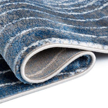 Load image into Gallery viewer, INSPIRA LIFESTYLES - Blue Stippled Ripples Area Rug - ACCENT RUG, AREA RUG, BEDROOM CARPET, DINING ROOM CARPET, FLOOR MAT, HOTEL CARPET, LIVING ROOM CARPET, MODERN RUG, PILE CARPET, POLYESTER RUG, RUG, RUGS, WOVEN RUG