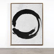 Load image into Gallery viewer, INSPIRA LIFESTYLES - Minoko Modern Oil Painting - ABSTRACT ART, ART, BLACK AND WHITE ART, CANVAS ART, CONTEMPORARY ART, FRAMED ART, HANGING ART, LARGE PAINTING, LARGE SCALE ART, MINIMALIST PAINTING, MODERN ART, MODERN JAPANESE ARTWORK, MODERN OIL PAINTING, OIL PAINTING, PAINTING, UNFRAMED ART, WALL ART