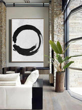 Load image into Gallery viewer, INSPIRA LIFESTYLES - Minoko Modern Oil Painting - ABSTRACT ART, ART, BLACK AND WHITE ART, CANVAS ART, CONTEMPORARY ART, FRAMED ART, HANGING ART, LARGE PAINTING, LARGE SCALE ART, MINIMALIST PAINTING, MODERN ART, MODERN JAPANESE ARTWORK, MODERN OIL PAINTING, OIL PAINTING, PAINTING, UNFRAMED ART, WALL ART