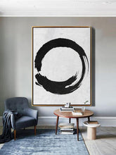 Load image into Gallery viewer, INSPIRA LIFESTYLES - Minoko Modern Oil Painting - ABSTRACT ART, ART, BLACK AND WHITE ART, CANVAS ART, CONTEMPORARY ART, FRAMED ART, HANGING ART, LARGE PAINTING, LARGE SCALE ART, MINIMALIST PAINTING, MODERN ART, MODERN JAPANESE ARTWORK, MODERN OIL PAINTING, OIL PAINTING, PAINTING, UNFRAMED ART, WALL ART