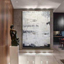 Load image into Gallery viewer, INSPIRA LIFESTYLES - Mondo Abstract Oil Painting - ART, CANVAS ART, CONTEMPORARY ART, FRAMED ART, GRAY TEXTURED PAINTING, HANGING ART, LARGE PAINTING, LARGE SCALE ART, MODERN ART, NEUTRAL PAINTING, OIL PAINTING, PAINTING, UNFRAMED ART, WALL ART