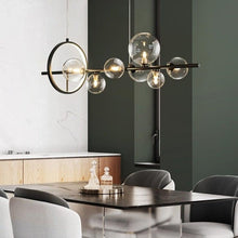 Load image into Gallery viewer, INSPIRA LIFESTYLES - Bubbles Linear Chandelier - ABSTRACT LIGHT, ACCENT LIGHT, BUBBLE CHANDELIER, CHANDELIER, GLASS GLOBE CHANDELIER, GLOBE CHANDELIER, LED CHANDELIER, LED PENDANT, LIGHT, LIGHT FIXTURE, LIGHTING, LIGHTS, MODERN CHANDELIER, MODERN PENDANT, PENDANT LIGHT, SCULPTURAL LIGHT