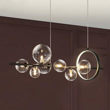 Load image into Gallery viewer, INSPIRA LIFESTYLES - Bubbles Linear Chandelier - ABSTRACT LIGHT, ACCENT LIGHT, BUBBLE CHANDELIER, CHANDELIER, GLASS GLOBE CHANDELIER, GLOBE CHANDELIER, LED CHANDELIER, LED PENDANT, LIGHT, LIGHT FIXTURE, LIGHTING, LIGHTS, MODERN CHANDELIER, MODERN PENDANT, PENDANT LIGHT, SCULPTURAL LIGHT