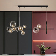 Load image into Gallery viewer, INSPIRA LIFESTYLES - Bubbles Linear Chandelier - ABSTRACT LIGHT, ACCENT LIGHT, BUBBLE CHANDELIER, CHANDELIER, GLASS GLOBE CHANDELIER, GLOBE CHANDELIER, LED CHANDELIER, LED PENDANT, LIGHT, LIGHT FIXTURE, LIGHTING, LIGHTS, MODERN CHANDELIER, MODERN PENDANT, PENDANT LIGHT, SCULPTURAL LIGHT