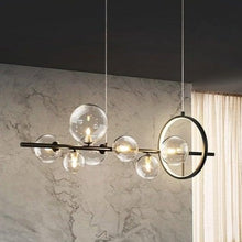 Load image into Gallery viewer, INSPIRA LIFESTYLES - Bubbles Linear Chandelier - ABSTRACT LIGHT, ACCENT LIGHT, BUBBLE CHANDELIER, CHANDELIER, GLASS GLOBE CHANDELIER, GLOBE CHANDELIER, LED CHANDELIER, LED PENDANT, LIGHT, LIGHT FIXTURE, LIGHTING, LIGHTS, MODERN CHANDELIER, MODERN PENDANT, PENDANT LIGHT, SCULPTURAL LIGHT