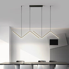 Load image into Gallery viewer, INSPIRA LIFESTYLES - Directions Minimalist Chandelier - ACCENT LIGHT, BOARDROOM LIGHT, CHANDELIER, DINING LIGHT, FEATURE LIGHT, GEOMETRIC LIGHT, HANGING LIGHT, LED LIGHT, LIGHT, LIGHT FIXTURE, LIGHTING, LIGHTS, LINEAR LIGHT, MINIMAL LIGHT FIXTURE, MODERN CHANDELIER, PENDANT LIGHT, RESTAURANT LIGHT, SCULPTURAL LIGHT