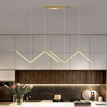 Load image into Gallery viewer, INSPIRA LIFESTYLES - Directions Minimalist Chandelier - ACCENT LIGHT, BOARDROOM LIGHT, CHANDELIER, DINING LIGHT, FEATURE LIGHT, GEOMETRIC LIGHT, HANGING LIGHT, LED LIGHT, LIGHT, LIGHT FIXTURE, LIGHTING, LIGHTS, LINEAR LIGHT, MINIMAL LIGHT FIXTURE, MODERN CHANDELIER, PENDANT LIGHT, RESTAURANT LIGHT, SCULPTURAL LIGHT