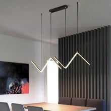 Load image into Gallery viewer, INSPIRA LIFESTYLES - Directions Minimalist Chandelier - ACCENT LIGHT, BOARDROOM LIGHT, CHANDELIER, DINING LIGHT, FEATURE LIGHT, GEOMETRIC LIGHT, HANGING LIGHT, LED LIGHT, LIGHT, LIGHT FIXTURE, LIGHTING, LIGHTS, LINEAR LIGHT, MINIMAL LIGHT FIXTURE, MODERN CHANDELIER, PENDANT LIGHT, RESTAURANT LIGHT, SCULPTURAL LIGHT