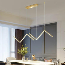 Load image into Gallery viewer, INSPIRA LIFESTYLES - Directions Minimalist Chandelier - ACCENT LIGHT, BOARDROOM LIGHT, CHANDELIER, DINING LIGHT, FEATURE LIGHT, GEOMETRIC LIGHT, HANGING LIGHT, LED LIGHT, LIGHT, LIGHT FIXTURE, LIGHTING, LIGHTS, LINEAR LIGHT, MINIMAL LIGHT FIXTURE, MODERN CHANDELIER, PENDANT LIGHT, RESTAURANT LIGHT, SCULPTURAL LIGHT