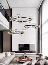 Load image into Gallery viewer, INSPIRA LIFESTYLES - Bubbles Ring Chandelier - ABSTRACT LIGHT, ACCENT LIGHT, BUBBLE CHANDELIER, BUBBLE LIGHT, CHANDELIER, GLASS GLOBE CHANDELIER, GLOBE CHANDELIER, LED CHANDELIER, LED LIGHT, LIGHT, LIGHT FIXTURE, LIGHTING, LIGHTS, MODERN CHANDELIER, MODERN PENDANT, PENDANT LIGHT, SCULPTURAL LIGHT