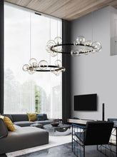 Load image into Gallery viewer, INSPIRA LIFESTYLES - Bubbles Ring Chandelier - ABSTRACT LIGHT, ACCENT LIGHT, BUBBLE CHANDELIER, BUBBLE LIGHT, CHANDELIER, GLASS GLOBE CHANDELIER, GLOBE CHANDELIER, LED CHANDELIER, LED LIGHT, LIGHT, LIGHT FIXTURE, LIGHTING, LIGHTS, MODERN CHANDELIER, MODERN PENDANT, PENDANT LIGHT, SCULPTURAL LIGHT