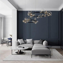 Load image into Gallery viewer, INSPIRA LIFESTYLES - Bubbles Ring Chandelier - ABSTRACT LIGHT, ACCENT LIGHT, BUBBLE CHANDELIER, BUBBLE LIGHT, CHANDELIER, GLASS GLOBE CHANDELIER, GLOBE CHANDELIER, LED CHANDELIER, LED LIGHT, LIGHT, LIGHT FIXTURE, LIGHTING, LIGHTS, MODERN CHANDELIER, MODERN PENDANT, PENDANT LIGHT, SCULPTURAL LIGHT