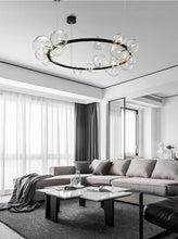Load image into Gallery viewer, INSPIRA LIFESTYLES - Bubbles Ring Chandelier - ABSTRACT LIGHT, ACCENT LIGHT, BUBBLE CHANDELIER, BUBBLE LIGHT, CHANDELIER, GLASS GLOBE CHANDELIER, GLOBE CHANDELIER, LED CHANDELIER, LED LIGHT, LIGHT, LIGHT FIXTURE, LIGHTING, LIGHTS, MODERN CHANDELIER, MODERN PENDANT, PENDANT LIGHT, SCULPTURAL LIGHT