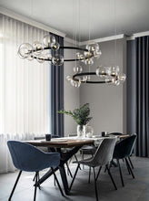 Load image into Gallery viewer, INSPIRA LIFESTYLES - Bubbles Ring Chandelier - ABSTRACT LIGHT, ACCENT LIGHT, BUBBLE CHANDELIER, BUBBLE LIGHT, CHANDELIER, GLASS GLOBE CHANDELIER, GLOBE CHANDELIER, LED CHANDELIER, LED LIGHT, LIGHT, LIGHT FIXTURE, LIGHTING, LIGHTS, MODERN CHANDELIER, MODERN PENDANT, PENDANT LIGHT, SCULPTURAL LIGHT