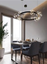 Load image into Gallery viewer, INSPIRA LIFESTYLES - Bubbles Ring Chandelier - ABSTRACT LIGHT, ACCENT LIGHT, BUBBLE CHANDELIER, BUBBLE LIGHT, CHANDELIER, GLASS GLOBE CHANDELIER, GLOBE CHANDELIER, LED CHANDELIER, LED LIGHT, LIGHT, LIGHT FIXTURE, LIGHTING, LIGHTS, MODERN CHANDELIER, MODERN PENDANT, PENDANT LIGHT, SCULPTURAL LIGHT