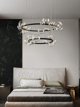 Load image into Gallery viewer, INSPIRA LIFESTYLES - Bubbles Ring Chandelier - ABSTRACT LIGHT, ACCENT LIGHT, BUBBLE CHANDELIER, BUBBLE LIGHT, CHANDELIER, GLASS GLOBE CHANDELIER, GLOBE CHANDELIER, LED CHANDELIER, LED LIGHT, LIGHT, LIGHT FIXTURE, LIGHTING, LIGHTS, MODERN CHANDELIER, MODERN PENDANT, PENDANT LIGHT, SCULPTURAL LIGHT