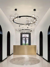 Load image into Gallery viewer, INSPIRA LIFESTYLES - Bubbles Ring Chandelier - ABSTRACT LIGHT, ACCENT LIGHT, BUBBLE CHANDELIER, BUBBLE LIGHT, CHANDELIER, GLASS GLOBE CHANDELIER, GLOBE CHANDELIER, LED CHANDELIER, LED LIGHT, LIGHT, LIGHT FIXTURE, LIGHTING, LIGHTS, MODERN CHANDELIER, MODERN PENDANT, PENDANT LIGHT, SCULPTURAL LIGHT