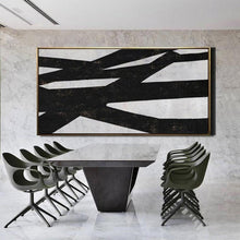 Load image into Gallery viewer, INSPIRA LIFESTYLES - Renic Modern Oil Painting - ABSTRACT ART, ART, BLACK AND WHITE ART, BLACK AND WHITE PAINTING, CANVAS ART, CONTEMPORARY ART, CONTEMPORARY PAINTING, FRAMED ART, HANGING ART, LARGE PAINTING, LARGE SCALE PAINTING, MODERN ART, OIL PAINTING, PAINTING, UNFRAMED ART, WALL ART