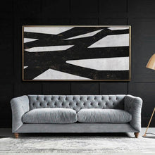 Load image into Gallery viewer, INSPIRA LIFESTYLES - Renic Modern Oil Painting - ABSTRACT ART, ART, BLACK AND WHITE ART, BLACK AND WHITE PAINTING, CANVAS ART, CONTEMPORARY ART, CONTEMPORARY PAINTING, FRAMED ART, HANGING ART, LARGE PAINTING, LARGE SCALE PAINTING, MODERN ART, OIL PAINTING, PAINTING, UNFRAMED ART, WALL ART