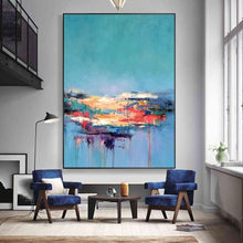 Load image into Gallery viewer, INSPIRA LIFESTYLES - Reverie Abstract Oil Painting - ABSTRACT ART, ART, CANVAS ART, COLORFUL PAINTING, CONTEMPORARY ART, CONTEMPORARY PAINTING, FRAMED ART, HANGING ART, LARGE PAINTING, LARGE SCALE PAINTING, MODERN ART, OIL PAINTING, PAINTING, RAINBOW PAINTING, UNFRAMED ART, WALL ART