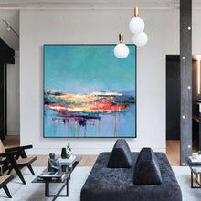 Load image into Gallery viewer, INSPIRA LIFESTYLES - Reverie Abstract Oil Painting - ABSTRACT ART, ART, CANVAS ART, COLORFUL PAINTING, CONTEMPORARY ART, CONTEMPORARY PAINTING, FRAMED ART, HANGING ART, LARGE PAINTING, LARGE SCALE PAINTING, MODERN ART, OIL PAINTING, PAINTING, RAINBOW PAINTING, UNFRAMED ART, WALL ART
