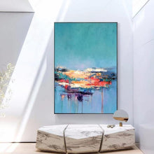 Load image into Gallery viewer, INSPIRA LIFESTYLES - Reverie Abstract Oil Painting - ABSTRACT ART, ART, CANVAS ART, COLORFUL PAINTING, CONTEMPORARY ART, CONTEMPORARY PAINTING, FRAMED ART, HANGING ART, LARGE PAINTING, LARGE SCALE PAINTING, MODERN ART, OIL PAINTING, PAINTING, RAINBOW PAINTING, UNFRAMED ART, WALL ART
