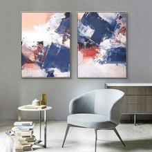 Load image into Gallery viewer, INSPIRA LIFESTYLES - Belieu Set of 2 Abstract Oil Paintings - ABSTRACT ART, ART, CANVAS ART, CONTEMPORARY ART, CONTEMPORARY PAINTING, FRAMED ART, HANGING ART, LARGE PAINTING, LARGE SCALE ART, MODERN ART, OIL PAINTING, PAINTING, PINK BLUE ART, UNFRAMED ART, WALL ART