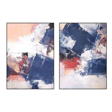 Load image into Gallery viewer, INSPIRA LIFESTYLES - Belieu Set of 2 Abstract Oil Paintings - ABSTRACT ART, ART, CANVAS ART, CONTEMPORARY ART, CONTEMPORARY PAINTING, FRAMED ART, HANGING ART, LARGE PAINTING, LARGE SCALE ART, MODERN ART, OIL PAINTING, PAINTING, PINK BLUE ART, UNFRAMED ART, WALL ART