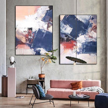 Load image into Gallery viewer, INSPIRA LIFESTYLES - Belieu Set of 2 Abstract Oil Paintings - ABSTRACT ART, ART, CANVAS ART, CONTEMPORARY ART, CONTEMPORARY PAINTING, FRAMED ART, HANGING ART, LARGE PAINTING, LARGE SCALE ART, MODERN ART, OIL PAINTING, PAINTING, PINK BLUE ART, UNFRAMED ART, WALL ART