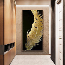 Load image into Gallery viewer, INSPIRA LIFESTYLES - Briss Contemporary Oil Painting - ABSTRACT ART, ART, CANVAS ART, CONTEMPORARY ART, CONTEMPORARY PAINTING, COORDINATED ART, FEATHER PAINTING, FRAMED ART, GOLD PAINTING, HANGING ART, LARGE PAINTING, LARGE SCALE ART, MODERN ART, OIL PAINTING, PAINTING, UNFRAMED ART, WALL ART