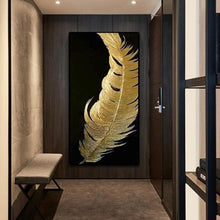 Load image into Gallery viewer, INSPIRA LIFESTYLES - Briss Contemporary Oil Painting - ABSTRACT ART, ART, CANVAS ART, CONTEMPORARY ART, CONTEMPORARY PAINTING, COORDINATED ART, FEATHER PAINTING, FRAMED ART, GOLD PAINTING, HANGING ART, LARGE PAINTING, LARGE SCALE ART, MODERN ART, OIL PAINTING, PAINTING, UNFRAMED ART, WALL ART