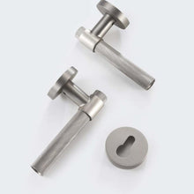 Load image into Gallery viewer, INSPIRA LIFESTYLES - Marv Door Lever Sets - DOOR FURNITURE, DOOR HARDWARE, DOOR LEVER, DOOR LOCK KEY, DOOR LOCK SET, DOOR PULL, DOOR PULLS, KNURLED HANDLES, KNURLED HARDWARE, LEVER, LEVER DOOR HANDLE, LEVER LOCK SET, MODERN DOOR HANDLES, MORTISE LOCK SET, SATIN NICKEL DOOR LEVER, THUMB TURN LOCK, TUBULAR COIN LOCK