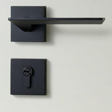 Load image into Gallery viewer, INSPIRA LIFESTYLES - Zane Door Lever Sets - DOOR FURNITURE, DOOR HARDWARE, DOOR LEVER, DOOR LOCK KEY, DOOR LOCK SET, DOOR PULL, DOOR PULLS, LEVER, LEVER DOOR HANDLE, LEVER LOCK SET, MATTE BLACK DOOR HANDLES, MATTE BLACK LEVERS, MODERN DOOR HANDLES, MORTISE LOCK, THUMB TURN LOCK, TUBULAR COIN LOCK