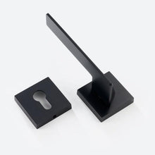 Load image into Gallery viewer, INSPIRA LIFESTYLES - Zane Door Lever Sets - DOOR FURNITURE, DOOR HARDWARE, DOOR LEVER, DOOR LOCK KEY, DOOR LOCK SET, DOOR PULL, DOOR PULLS, LEVER, LEVER DOOR HANDLE, LEVER LOCK SET, MATTE BLACK DOOR HANDLES, MATTE BLACK LEVERS, MODERN DOOR HANDLES, MORTISE LOCK, THUMB TURN LOCK, TUBULAR COIN LOCK