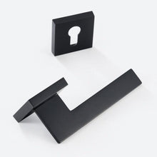 Load image into Gallery viewer, INSPIRA LIFESTYLES - Zane Door Lever Sets - DOOR FURNITURE, DOOR HARDWARE, DOOR LEVER, DOOR LOCK KEY, DOOR LOCK SET, DOOR PULL, DOOR PULLS, LEVER, LEVER DOOR HANDLE, LEVER LOCK SET, MATTE BLACK DOOR HANDLES, MATTE BLACK LEVERS, MODERN DOOR HANDLES, MORTISE LOCK, THUMB TURN LOCK, TUBULAR COIN LOCK