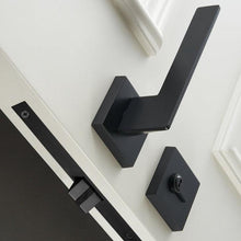 Load image into Gallery viewer, INSPIRA LIFESTYLES - Zane Door Lever Sets - DOOR FURNITURE, DOOR HARDWARE, DOOR LEVER, DOOR LOCK KEY, DOOR LOCK SET, DOOR PULL, DOOR PULLS, LEVER, LEVER DOOR HANDLE, LEVER LOCK SET, MATTE BLACK DOOR HANDLES, MATTE BLACK LEVERS, MODERN DOOR HANDLES, MORTISE LOCK, THUMB TURN LOCK, TUBULAR COIN LOCK