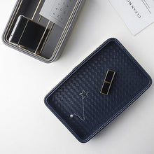 Load image into Gallery viewer, INSPIRA LIFESTYLES - Minetta Leather Tray - AMENITIES TRAY, BATHROOM ORGANIZER, DECOR, DECORATIVE TRAY, DISPLAY TRAY, HOME ACCESSORIES, HOME DECOR, HOTEL DECOR, HOTEL TRAY, JEWELRY ORGANIZER, LEATHER TRAY, METAL TRAY, STORAGE TRAYS, TOILETRIES TRAY, TRAY, TRAY HOLDERS, TRAYS