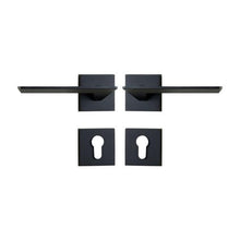 Load image into Gallery viewer, INSPIRA LIFESTYLES - Zane Door Lever Sets - DOOR FURNITURE, DOOR HARDWARE, DOOR LEVER, DOOR LOCK KEY, DOOR LOCK SET, DOOR PULL, DOOR PULLS, LEVER, LEVER DOOR HANDLE, LEVER LOCK SET, MATTE BLACK DOOR HANDLES, MATTE BLACK LEVERS, MODERN DOOR HANDLES, MORTISE LOCK, THUMB TURN LOCK, TUBULAR COIN LOCK