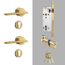 Load image into Gallery viewer, INSPIRA LIFESTYLES - Rhys Door Lever Sets - DOOR FURNITURE, DOOR HARDWARE, DOOR LEVER, DOOR LOCK KEY, DOOR LOCK SET, DOOR PULL, DOOR PULLS, LEVER, LEVER DOOR HANDLE, LEVER LOCK SET, MODERN DOOR HANDLES, MORTISE LOCK, THUMB TURN LOCK, TUBULAR COIN LOCK