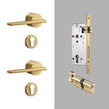 Load image into Gallery viewer, INSPIRA LIFESTYLES - Rhys Door Lever Sets - DOOR FURNITURE, DOOR HARDWARE, DOOR LEVER, DOOR LOCK KEY, DOOR LOCK SET, DOOR PULL, DOOR PULLS, LEVER, LEVER DOOR HANDLE, LEVER LOCK SET, MODERN DOOR HANDLES, MORTISE LOCK, THUMB TURN LOCK, TUBULAR COIN LOCK