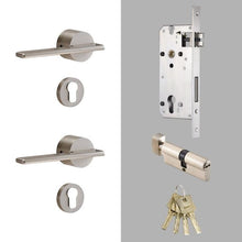 Load image into Gallery viewer, INSPIRA LIFESTYLES - Rhys Door Lever Sets - DOOR FURNITURE, DOOR HARDWARE, DOOR LEVER, DOOR LOCK KEY, DOOR LOCK SET, DOOR PULL, DOOR PULLS, LEVER, LEVER DOOR HANDLE, LEVER LOCK SET, MODERN DOOR HANDLES, MORTISE LOCK, THUMB TURN LOCK, TUBULAR COIN LOCK