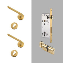 Load image into Gallery viewer, INSPIRA LIFESTYLES - Lyle Door Lever Sets - DOOR FURNITURE, DOOR HARDWARE, DOOR LEVER, DOOR LOCK KEY, DOOR LOCK SET, DOOR PULL, DOOR PULLS, LEVER, LEVER DOOR HANDLE, LEVER LOCK SET, MODERN DOOR HANDLES, MORTISE LOCK, POST MODERN DOOR HANDLES, THUMB TURN LOCK, TUBULAR COIN LOCK