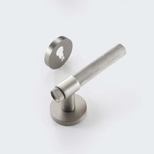 Load image into Gallery viewer, INSPIRA LIFESTYLES - Marv Door Lever Sets - DOOR FURNITURE, DOOR HARDWARE, DOOR LEVER, DOOR LOCK KEY, DOOR LOCK SET, DOOR PULL, DOOR PULLS, KNURLED HANDLES, KNURLED HARDWARE, LEVER, LEVER DOOR HANDLE, LEVER LOCK SET, MODERN DOOR HANDLES, MORTISE LOCK SET, SATIN NICKEL DOOR LEVER, THUMB TURN LOCK, TUBULAR COIN LOCK