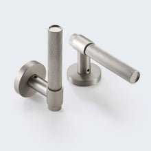 Load image into Gallery viewer, INSPIRA LIFESTYLES - Marv Door Lever Sets - DOOR FURNITURE, DOOR HARDWARE, DOOR LEVER, DOOR LOCK KEY, DOOR LOCK SET, DOOR PULL, DOOR PULLS, KNURLED HANDLES, KNURLED HARDWARE, LEVER, LEVER DOOR HANDLE, LEVER LOCK SET, MODERN DOOR HANDLES, MORTISE LOCK SET, SATIN NICKEL DOOR LEVER, THUMB TURN LOCK, TUBULAR COIN LOCK